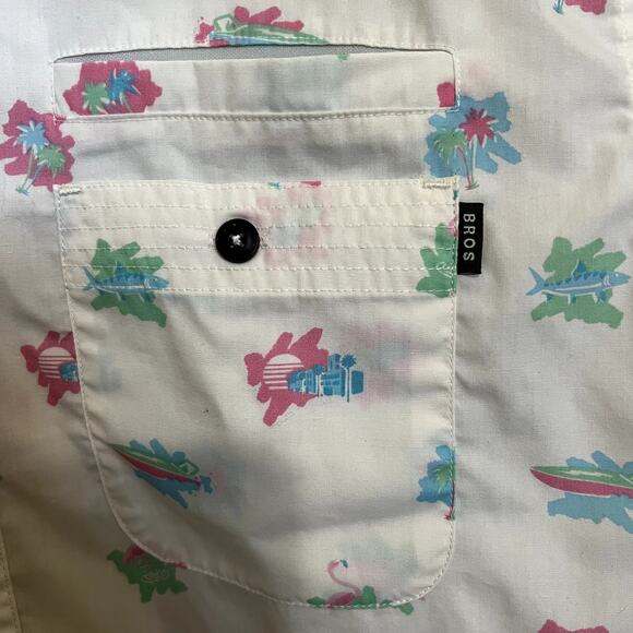Howler Bros Aransas Button Down Shirt Bienvenidos Miami Shirt Ltd Edition Sz L - Picture 8 of 8